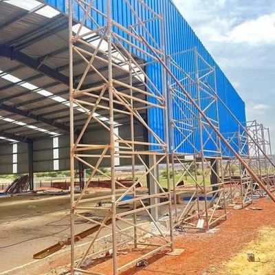 کارگاه فولادی از فولادی پیش ساخته ای با قاب فولادی رنگ آمیزی یا گالوانیزه