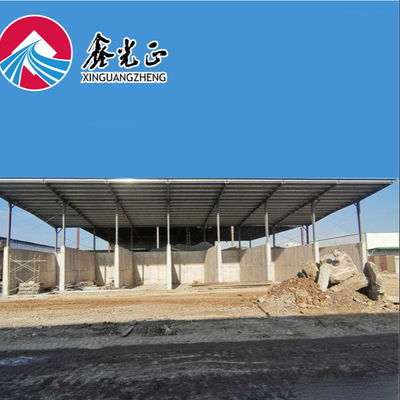 ساختمان انبار پیش ساخته پورلین ساختار فولادی درمان سطح رنگ