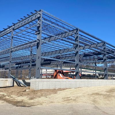 ساختمان ساختمانی فولادی مدرن ساختمان انبار فولادی صنعتی گالوانیزه